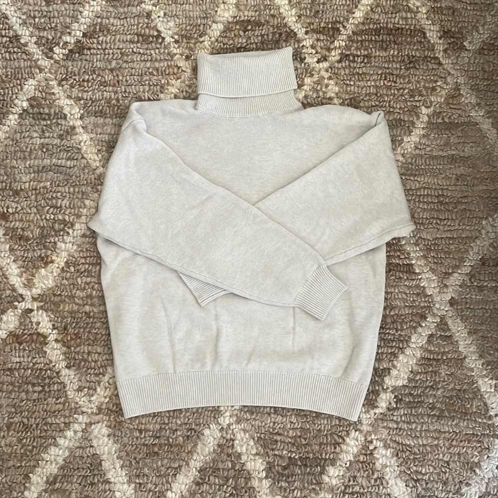 Artizia turtle neck sweater. Stone color - size small. Brand: Wilfred free.